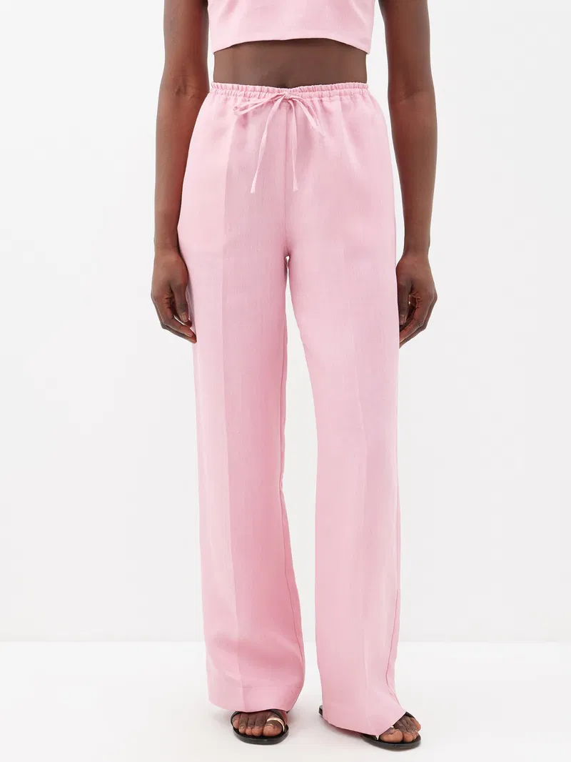 Womens Asceno Relaxed Trousers In Pink