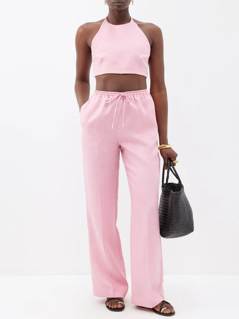 Womens Asceno Relaxed Trousers In Pink