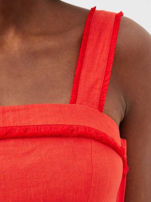 Womens Three Graces Crop Tops In Red