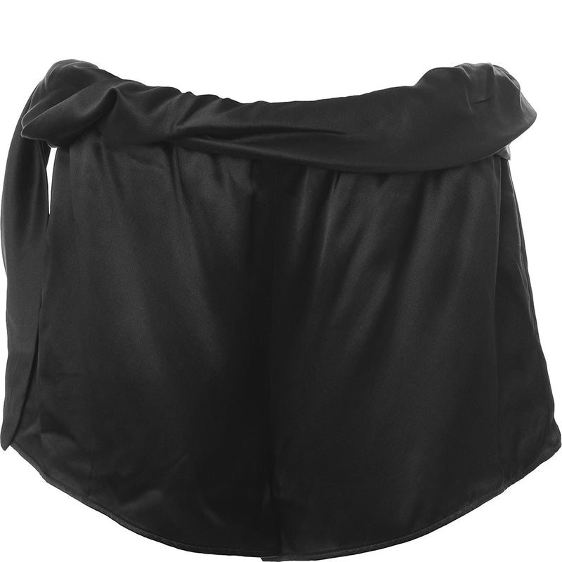 RAEY Womens Silk Scarf Knot Side Shorts in Black