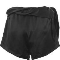 RAEY Womens Silk Scarf Knot Side Shorts in Black