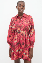 Womens Ulla Johnson Short Day Dresses In Dark Pink