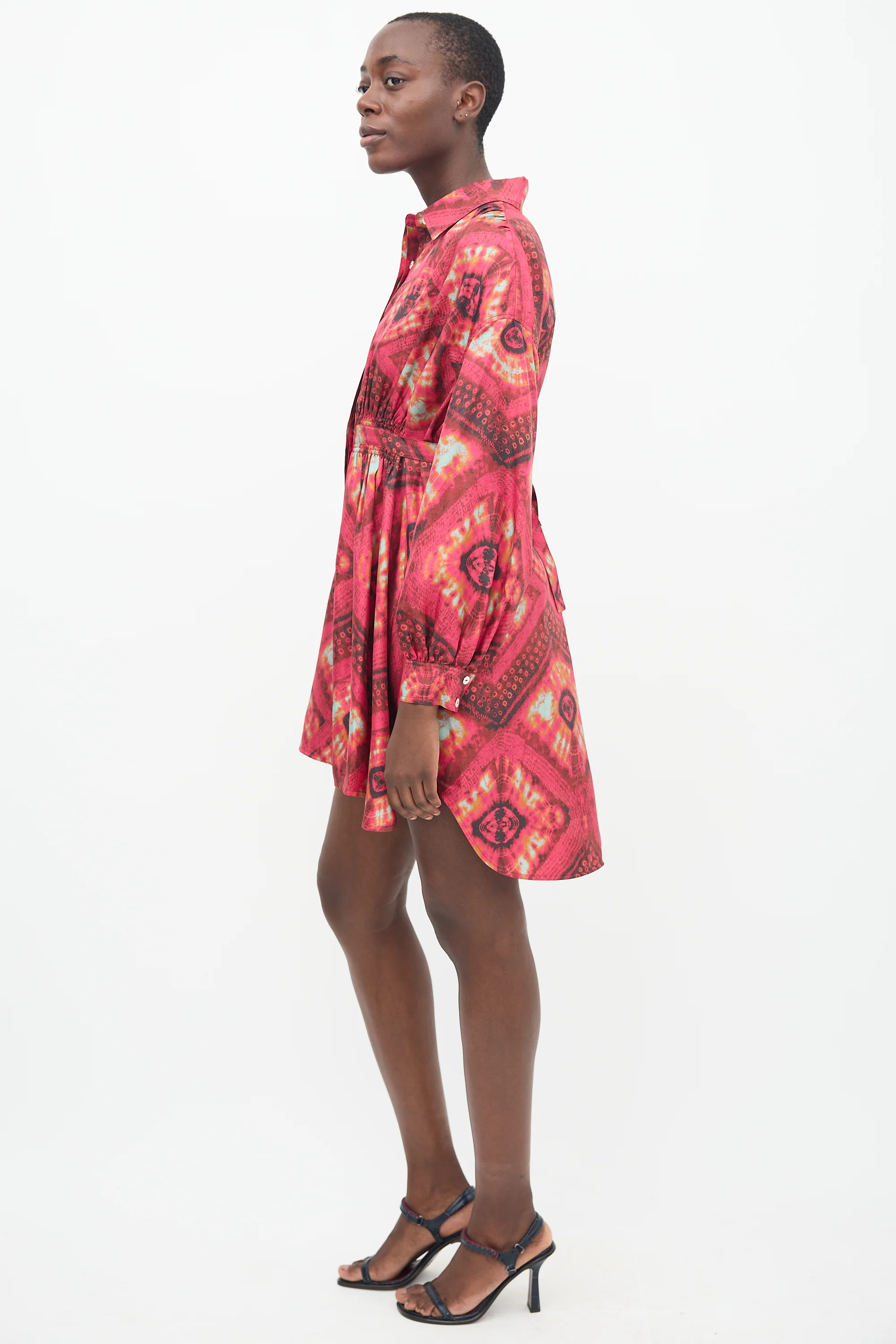 Womens Ulla Johnson Short Day Dresses In Dark Pink