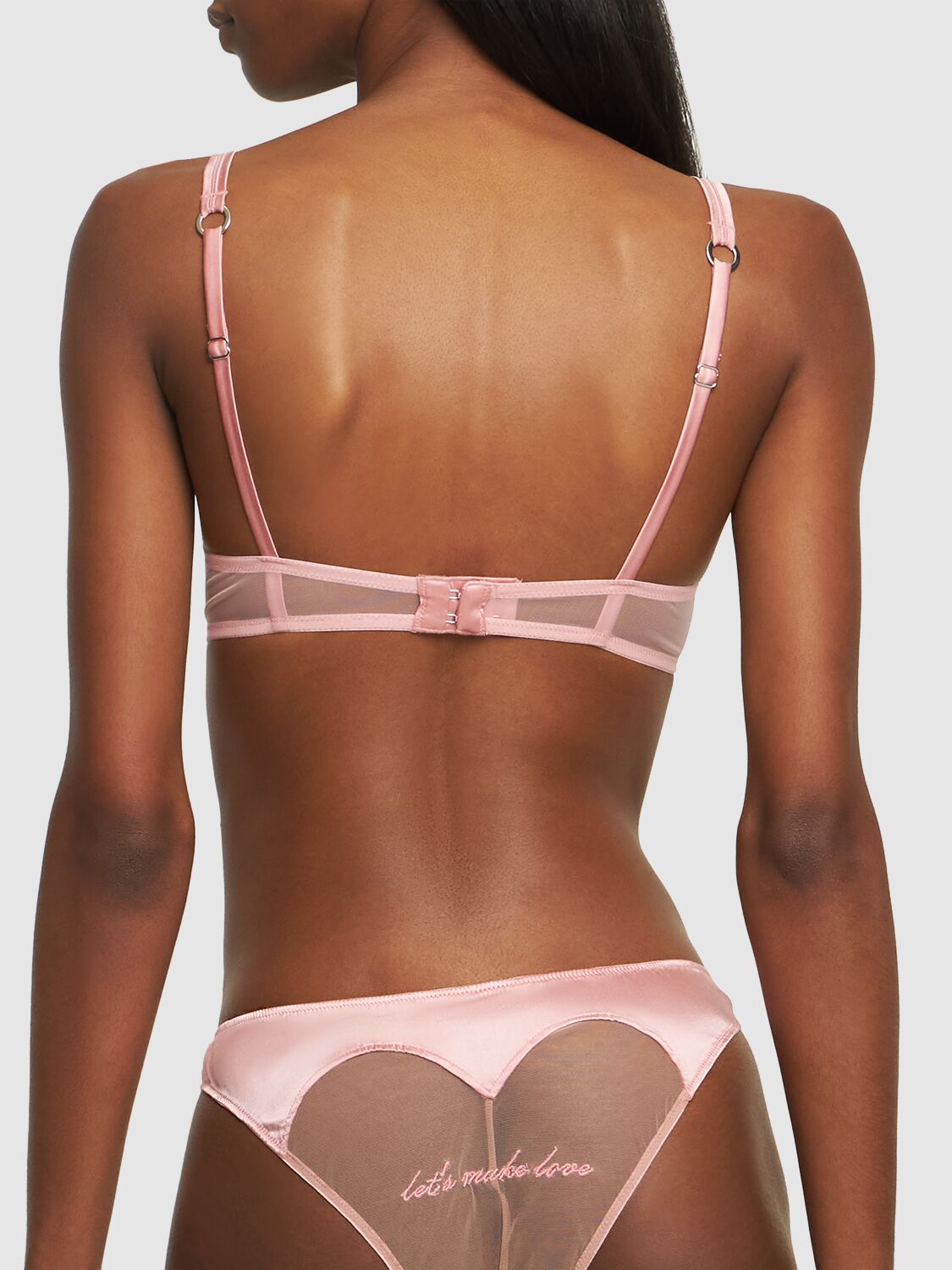 Womens Fleur Du Mal Demi Cup Bras In Light Pink