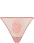 Fleur Du Mal Womens Beaded Applique Thong in Light Pink