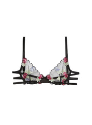 Womens Fleur Du Mal Demi Cup Bras In Black Multi