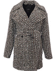 Joseph Womens Clery Wool Tweed Short Coat in Multicoloured