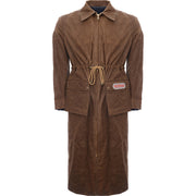 Futura Womens 4 Waxed Cotton Long Trench W Oversized Pockets