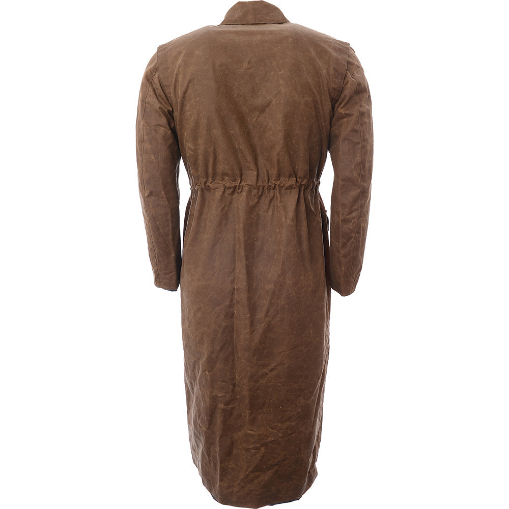 Futura Womens 4 Waxed Cotton Long Trench W Oversized Pockets