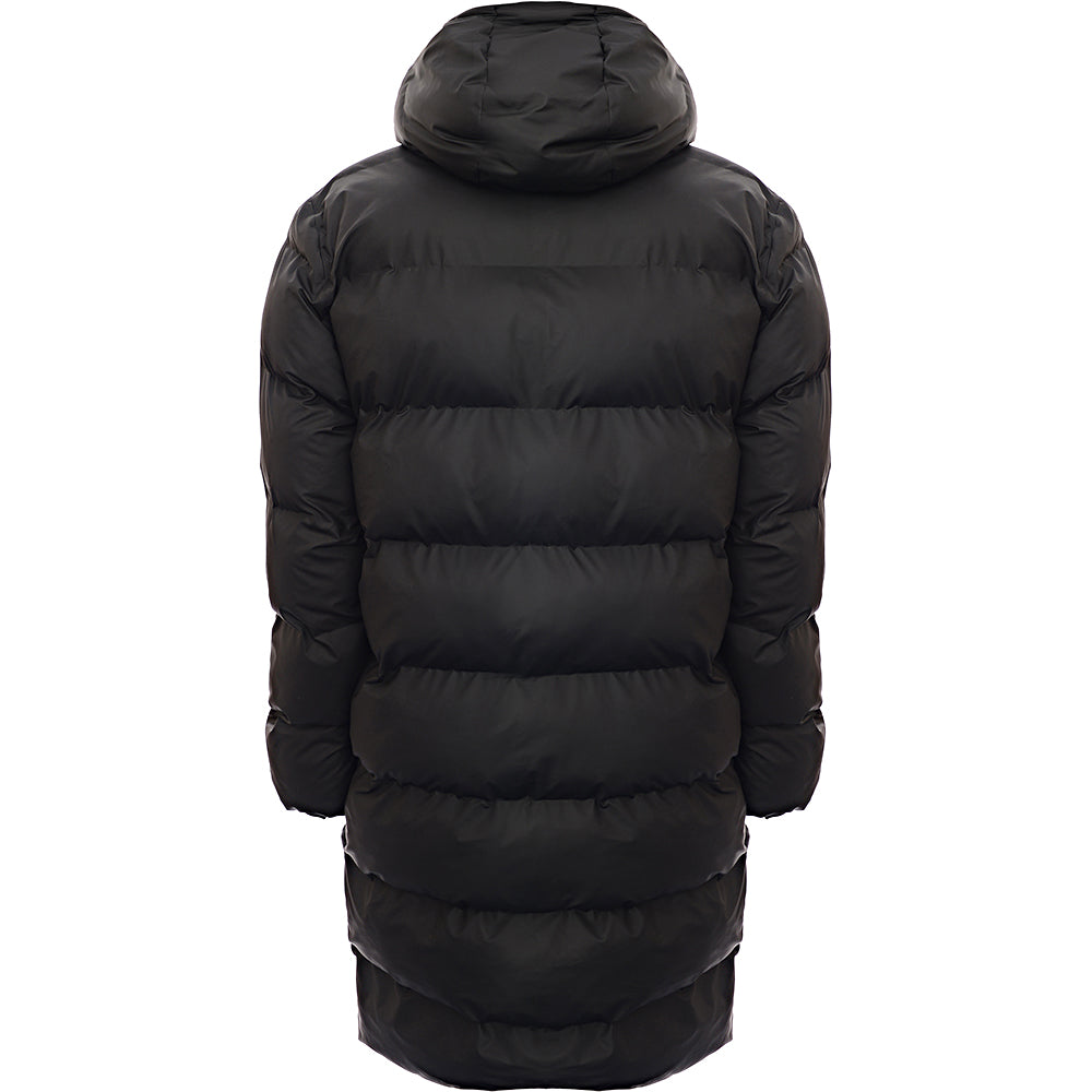 Rains Womens Core Alta Long Puffer Jacket in Black