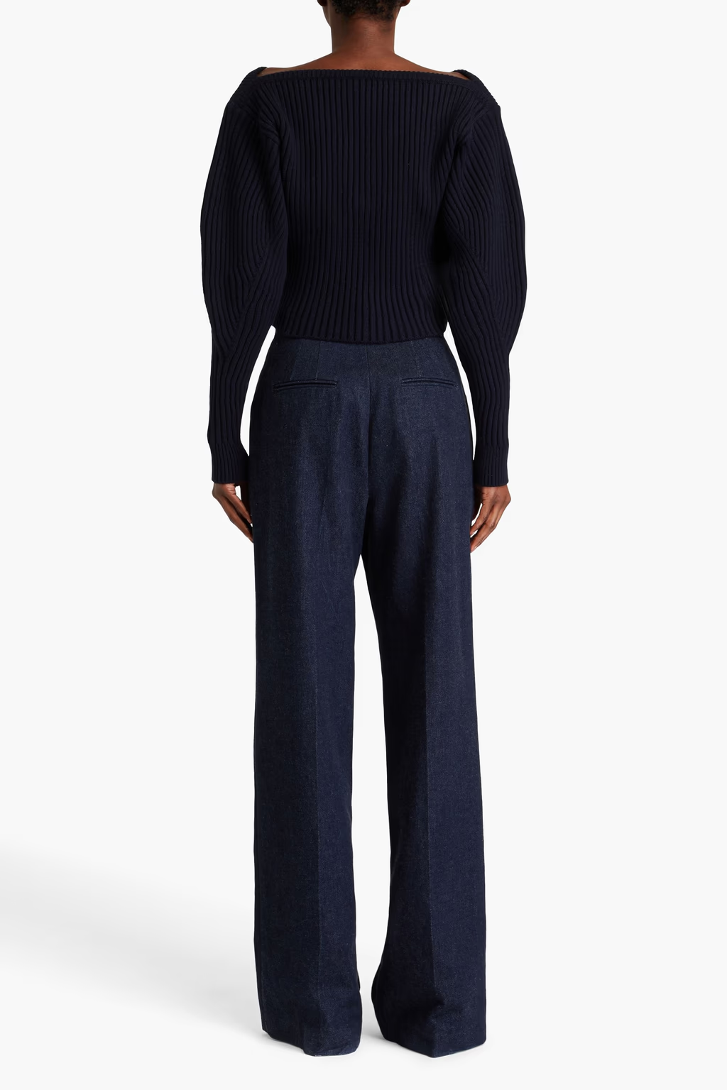 Womens Alaia Light Crew Neck In Navy