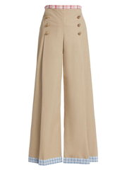Womens Rosie Assoulin Wide Leg Trousers In Beige