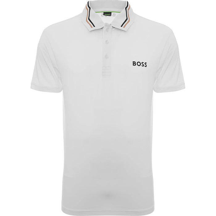 Hugo Boss Mens White Paddytech Crewneck Tee