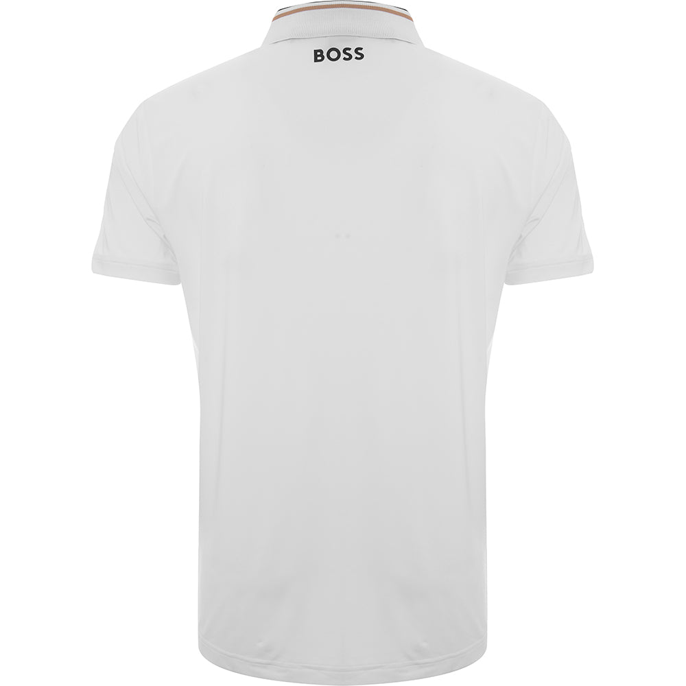 Hugo Boss Mens White Paddytech Crewneck Tee