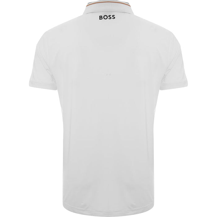 Hugo Boss Mens White Paddytech Crewneck Tee