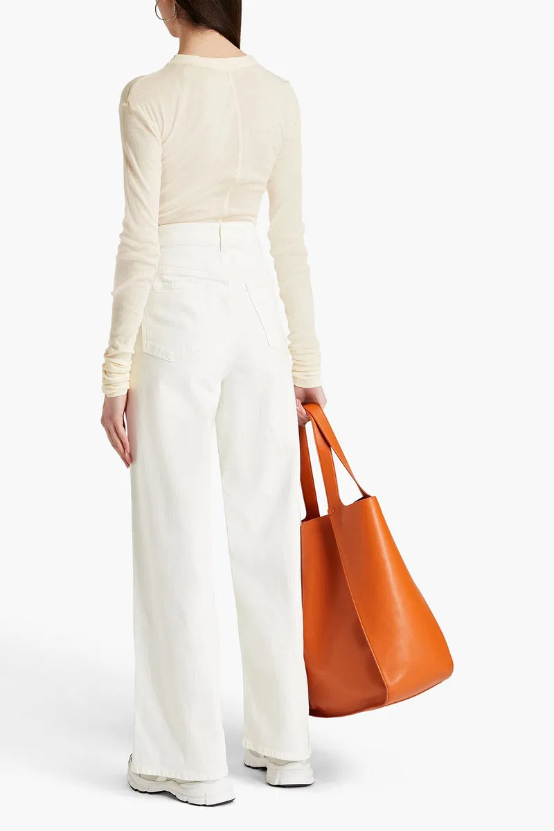 Womens Bite Studio Wide Leg Jeans In White Natural