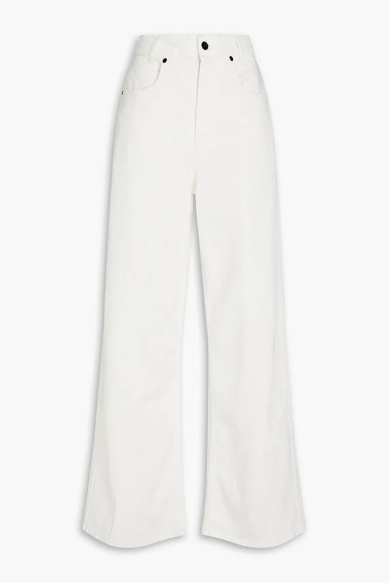 Womens Bite Studio Wide Leg Jeans In White Natural