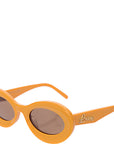 Loewe Eyewear Womens Paula'S Ibiza Shiny Sunny Yellow Round Bubble Frame Sunglasses in Yellow Brown