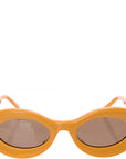 Loewe Eyewear Womens Paula'S Ibiza Shiny Sunny Yellow Round Bubble Frame Sunglasses in Yellow Brown