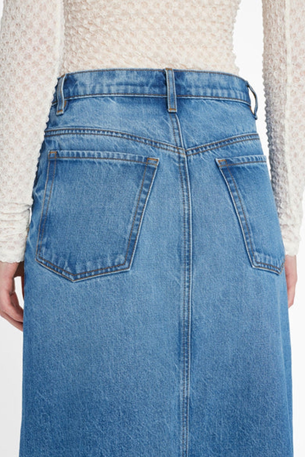 Womens Frame Denim Midi Skirts