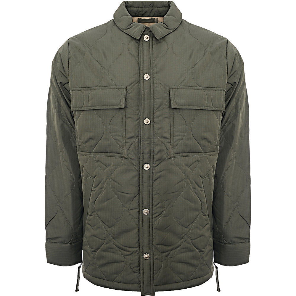 Taion Womens Military Front Pocket Quilt Shirt Jacket