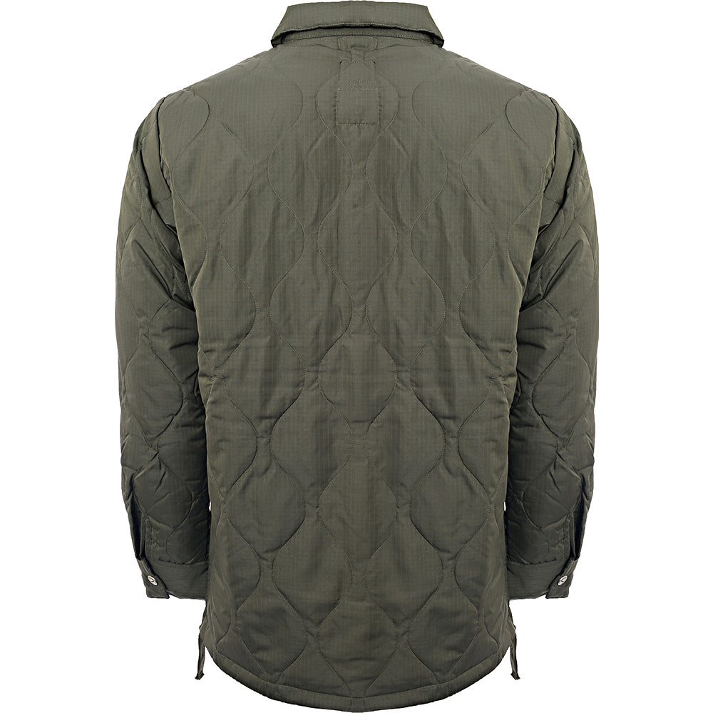 Taion Womens Military Front Pocket Quilt Shirt Jacket