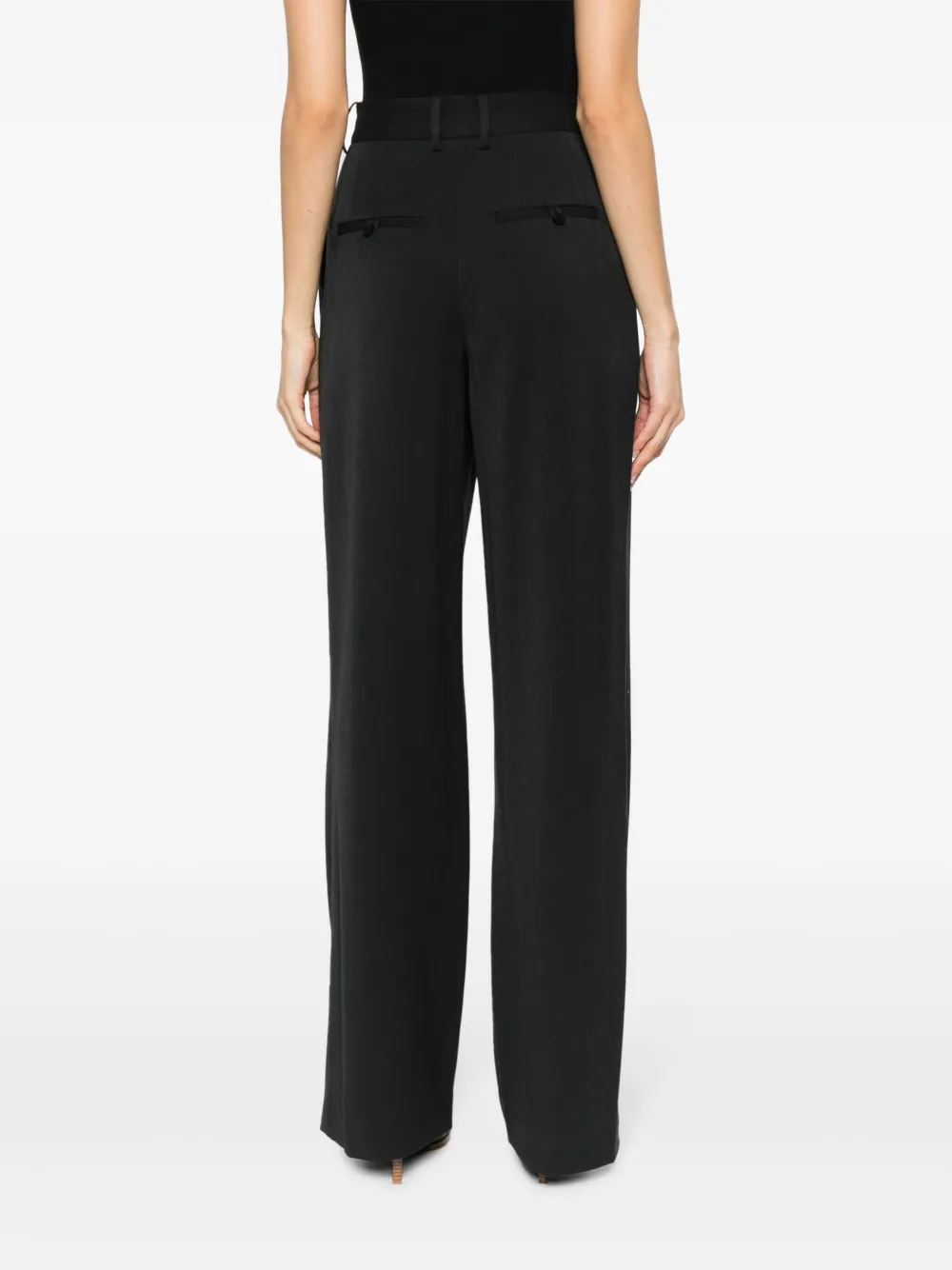 Womens Staud Wide Leg Trousers In Black