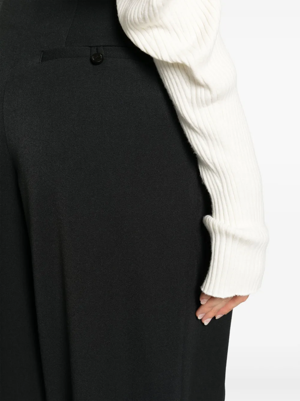 Womens Staud Wide Leg Trousers In Black