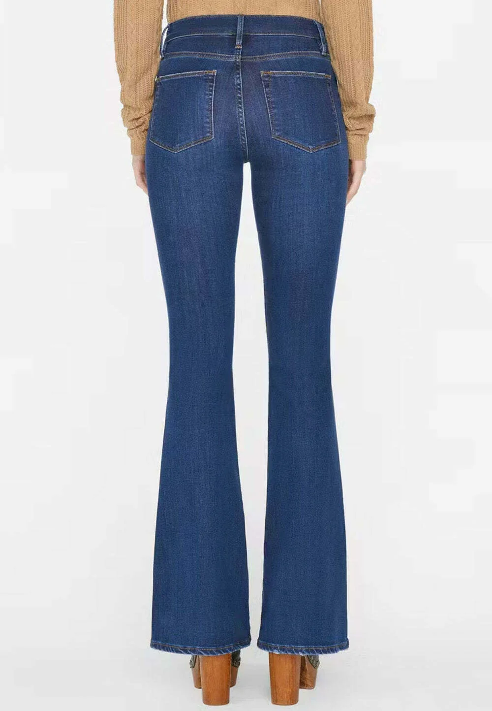 Womens Frame Denim Bootcut Jeans In Blue