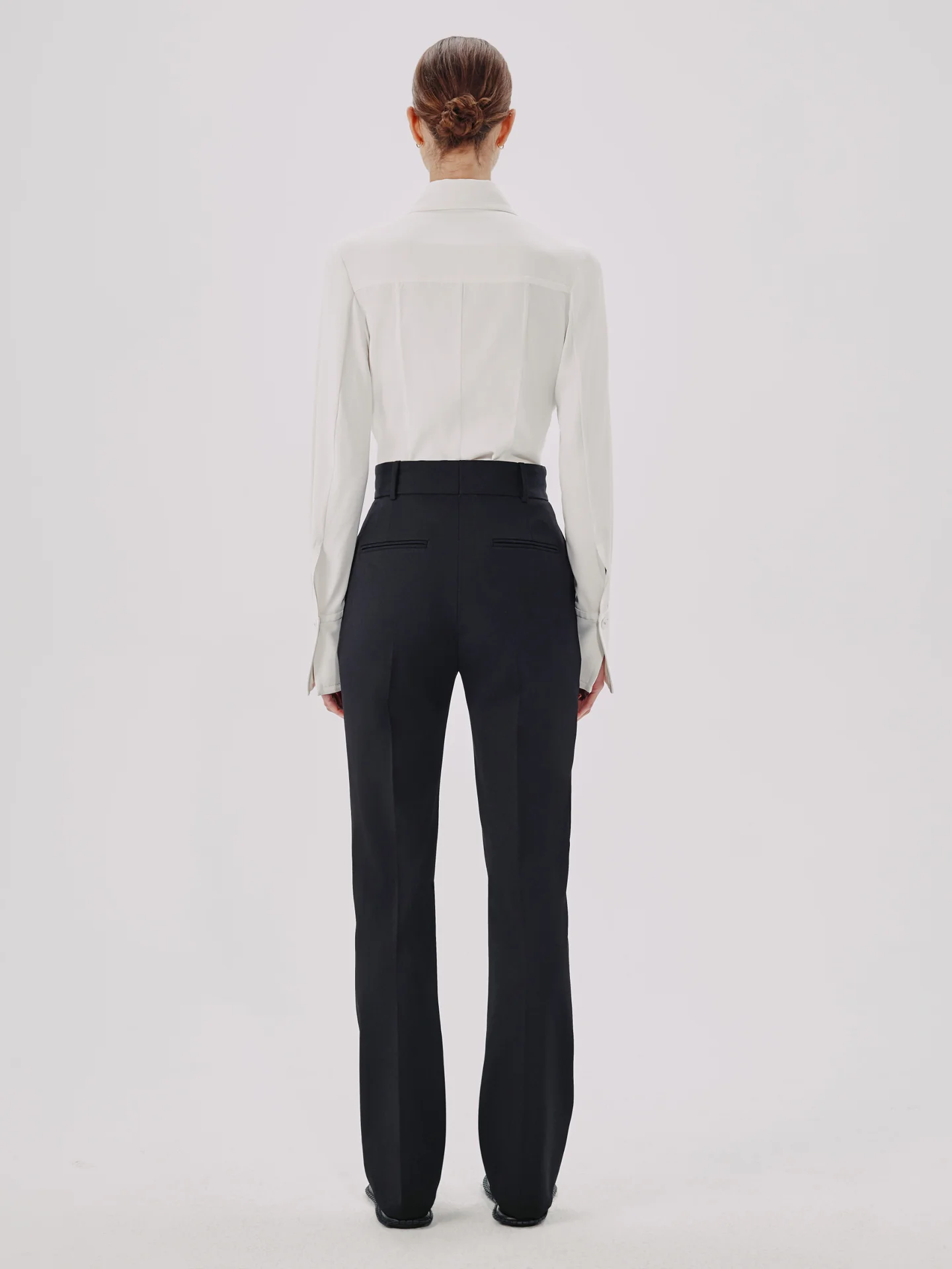 Womens Another Tomorrow Tailored Trousers In Black