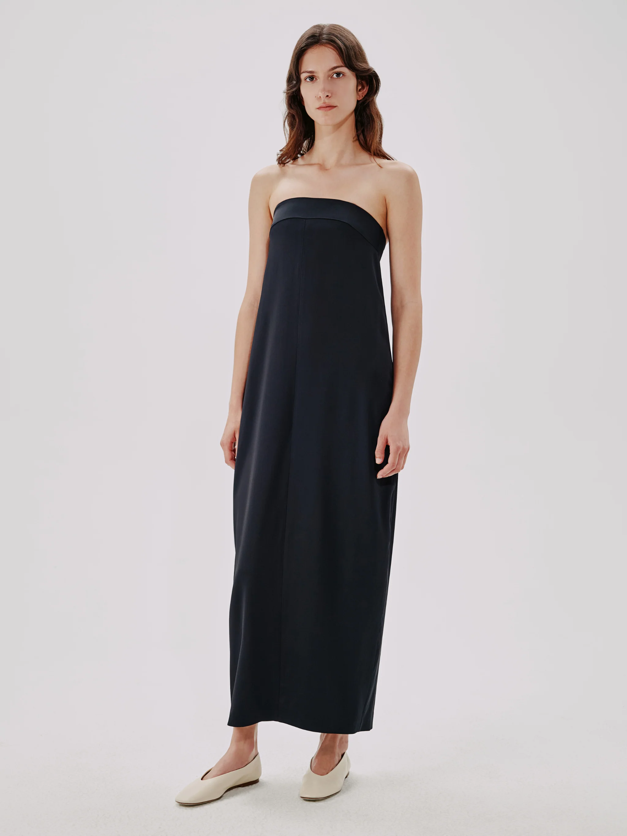 Womens Another Tomorrow Long Day Dresses In Black