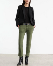 Womens Nili Lotan Cropped Trousers In Khaki