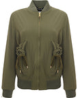 Ashlyn Womens Ashlyn A-1 Bomber in Green