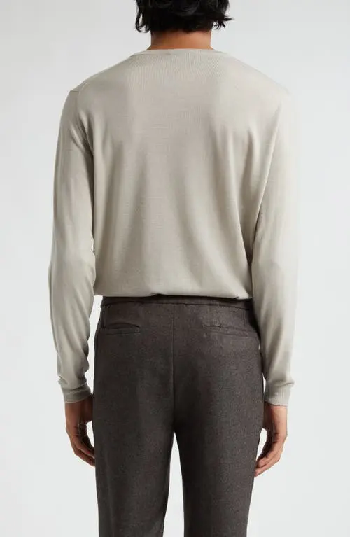 Mens Thom Sweeney Crew Necks In Beige