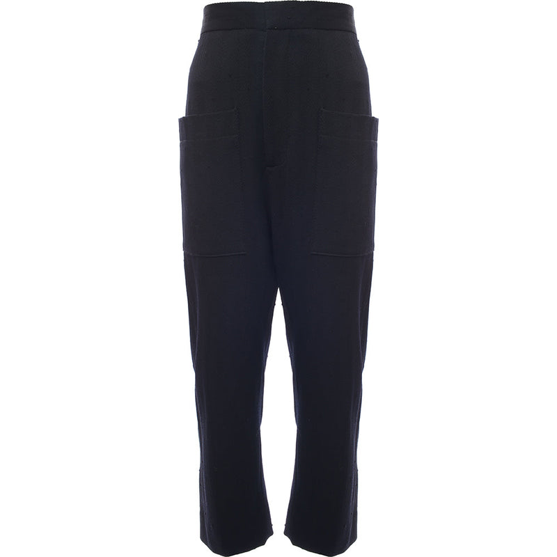 RAEY Womens Patch Pocket Trousers in Navy