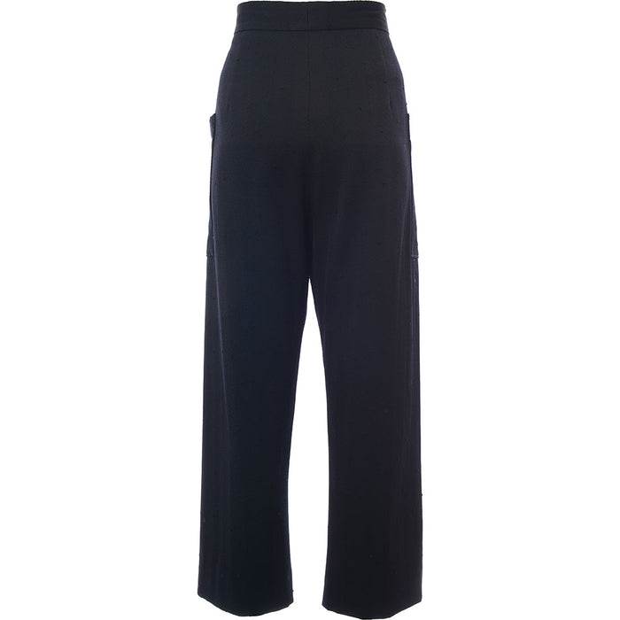 RAEY Womens Patch Pocket Trousers in Navy