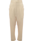 RAEY Womens Patch Pocket Trousers in White