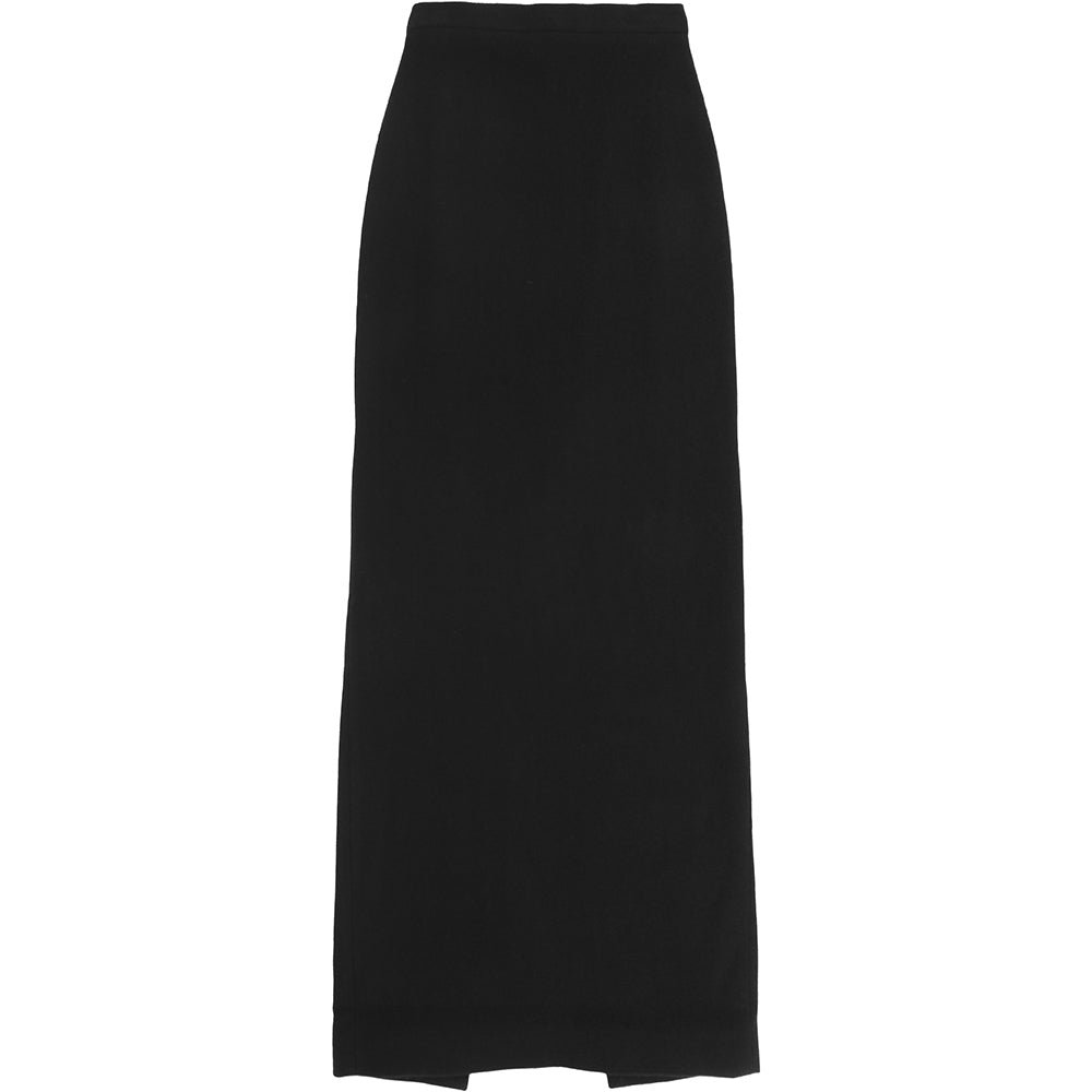 RAEY Womens Recycled Blend Long Pencil Skirt in Navy