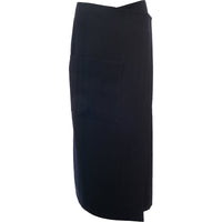 RAEY Womens Patch Pocket Wrap Skirt in Navy