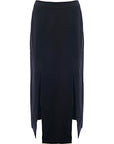 RAEY Womens Responsible Wool Split Front And Back Midi in Blue