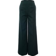Saloni Womens Walli Trousers Wide Leg Front Pleat Trouser in Green