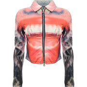Diesel Womens De-Smily-Fsd Zip Thru Printed Jacket in Multicoloured