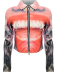 Diesel Womens De-Smily-Fsd Zip Thru Printed Jacket in Multicoloured