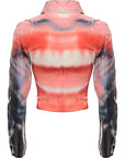 Diesel Womens De-Smily-Fsd Zip Thru Printed Jacket in Multicoloured