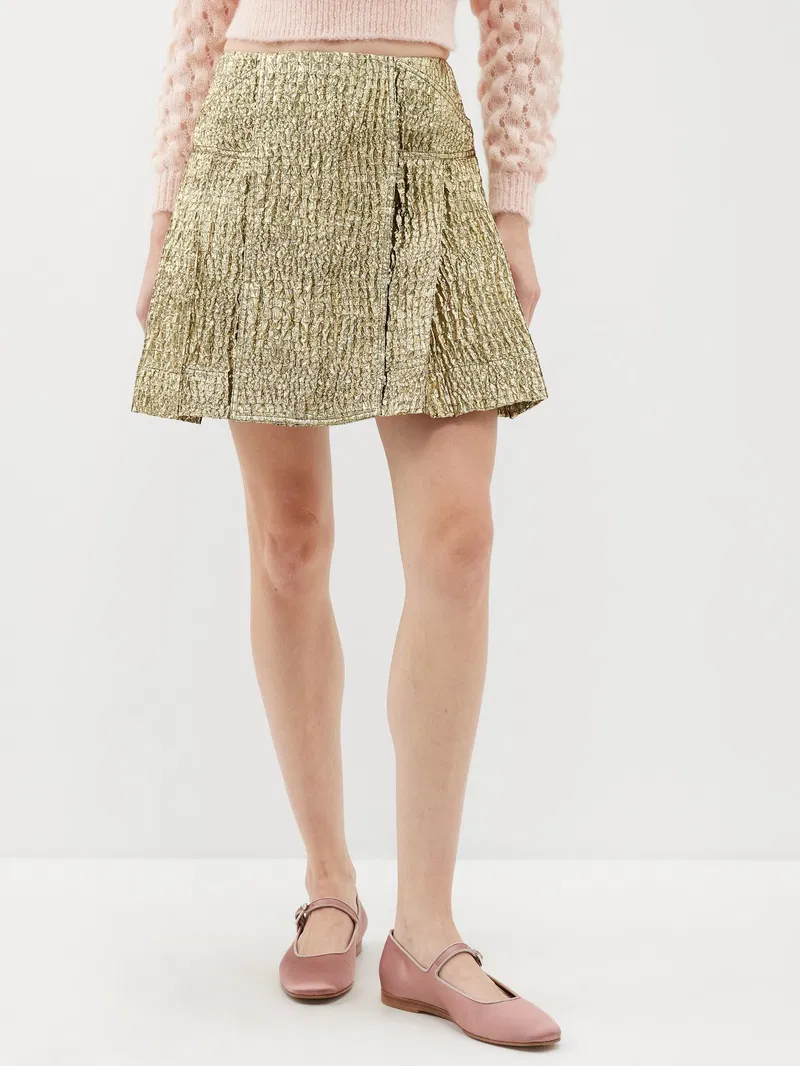 Womens Simone Rocha Short Skirts In Gold