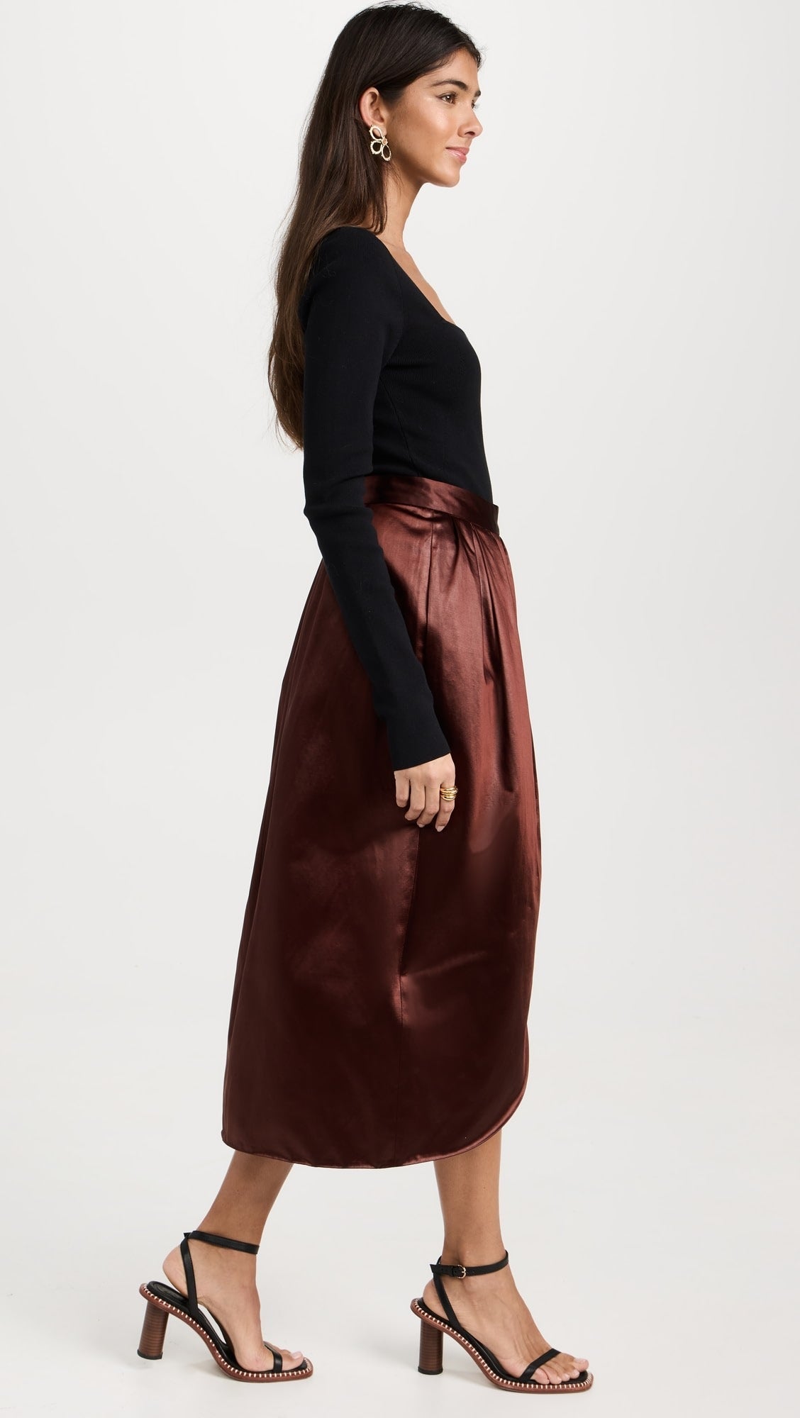 Womens Ulla Johnson Midi Skirts In Burgundy