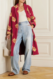 Womens Fortela Heavy Cardigans In Red
