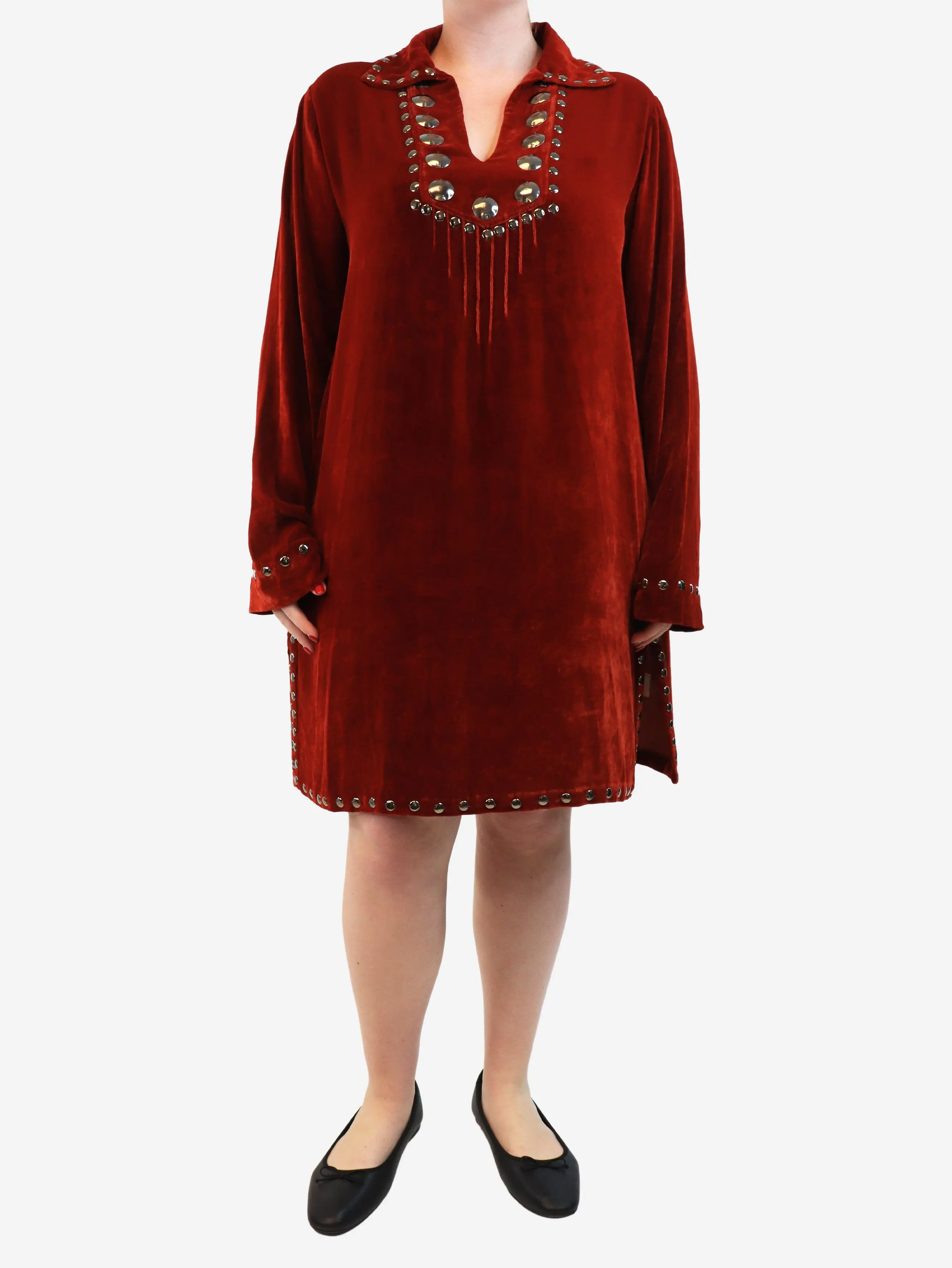 Womens Fortela Short Day Dresses In Rust