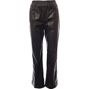 Loewe Womens Nappa Leather Tracksuit Trousers in Black