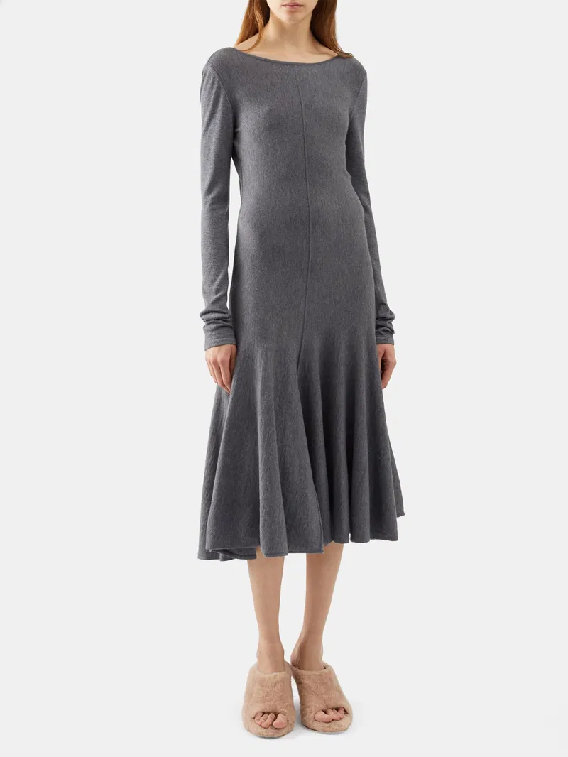 Womens Khaite Long Day Dresses In Grey